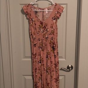 Pink floral jumpsuit